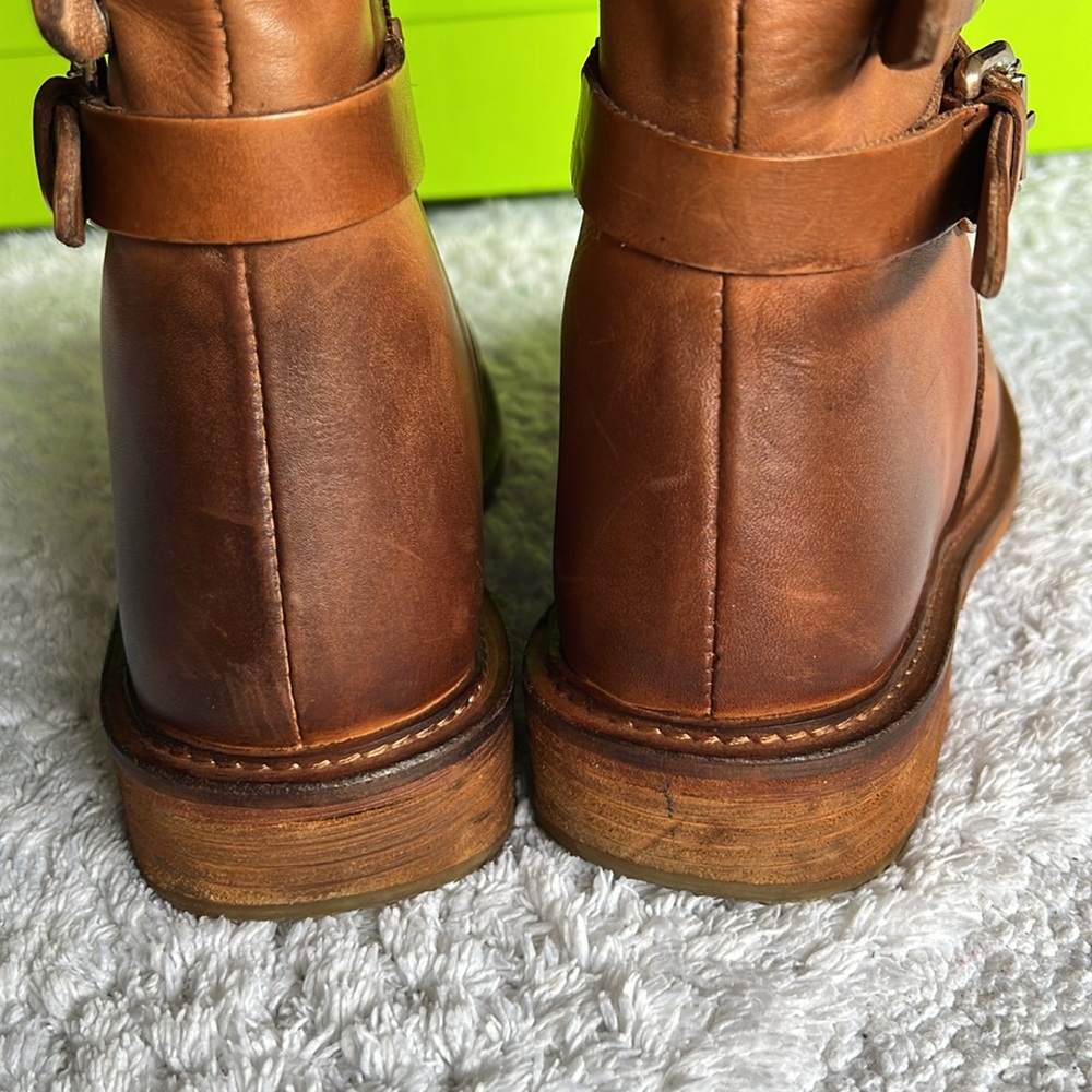 Vintage Foundry Co Reign Tall Btown Leather Riding Boots Studs 6.5 - Picture 3 of 14